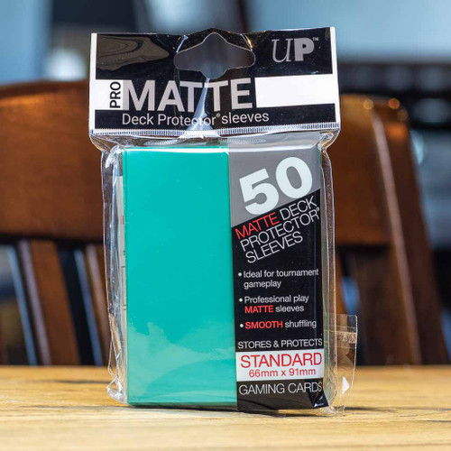 50 Ultra Pro AQUA Pro-Matte Standard Size Sleeves Card Deck Protectors MTG 