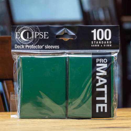 Ultra PRO Eclipse Deck Protector Sleeves Pro-Matte Green Standard 100ct 66x91mm 
