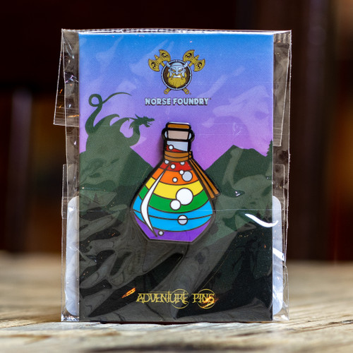 Rainbow Potion Bottle Pin