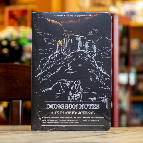 Dungeon Notes Hero's Journals (3 Pack - Black)