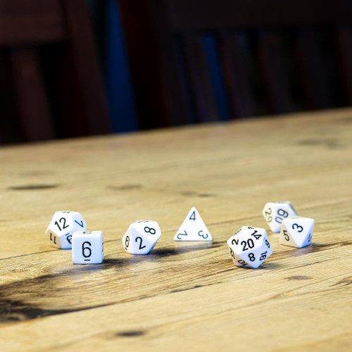 Opaque Polyhedral Green /White D4 | 4-Sided Dice (Sold per Die)