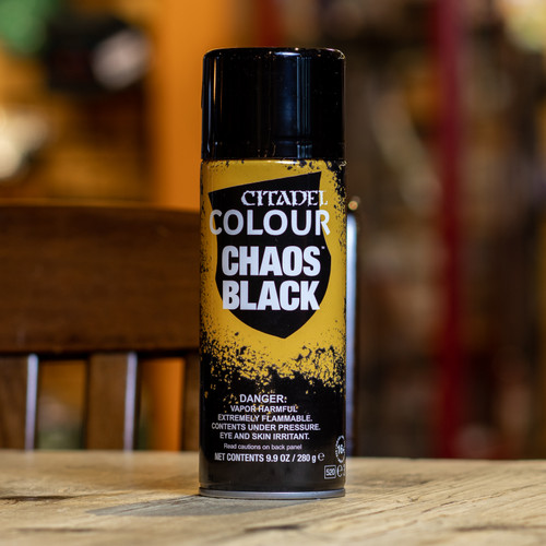 Citadel Bundle: Chaos Black and White Scar Spray Paint with Citadel Plastic  Glue