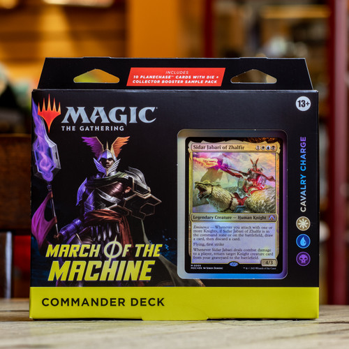 Magic The Gathering March of the Machine Commander Deck - Cavalry Charge  (100-Card Deck, 10 Planechase cards, Collector Booster Sample Pack +