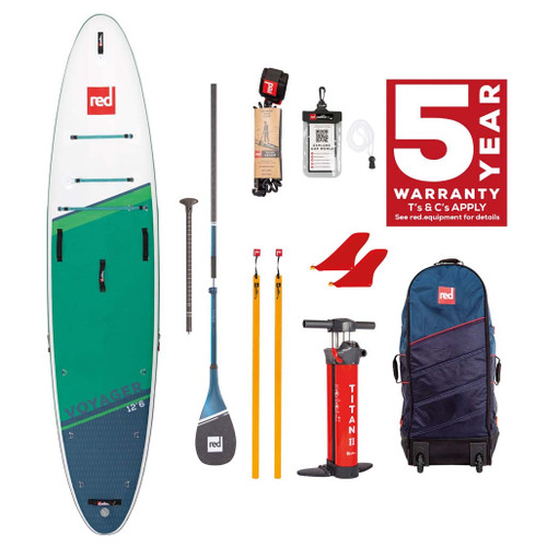 Red Paddle Co 2023 12'6" Voyager MSL Inflatable Paddle Board Package