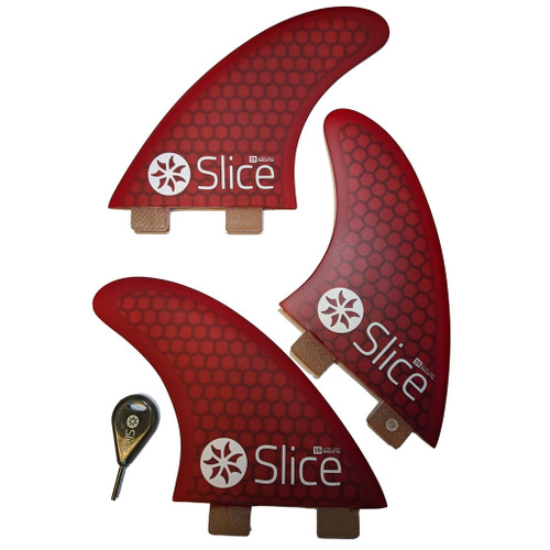 Slice Futures S5 Red Ultra light Hexel Core Thruster Fins