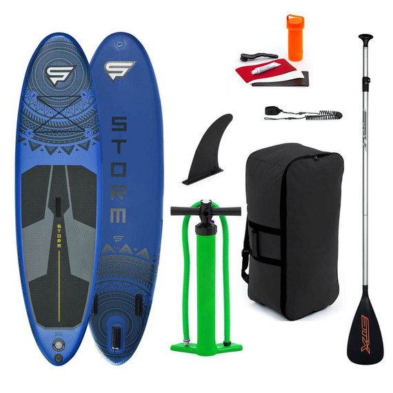 Storm Freeride 10'4 x 32 ISUP inflatable Paddle Board Package Blue Storm Freeride 10'4 x 32 ISUP inflatable Paddle Board Package Blue