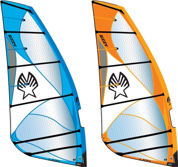 Ezzy Lion V6 2-Cam Windsurfing Sail 6.5m - Blue