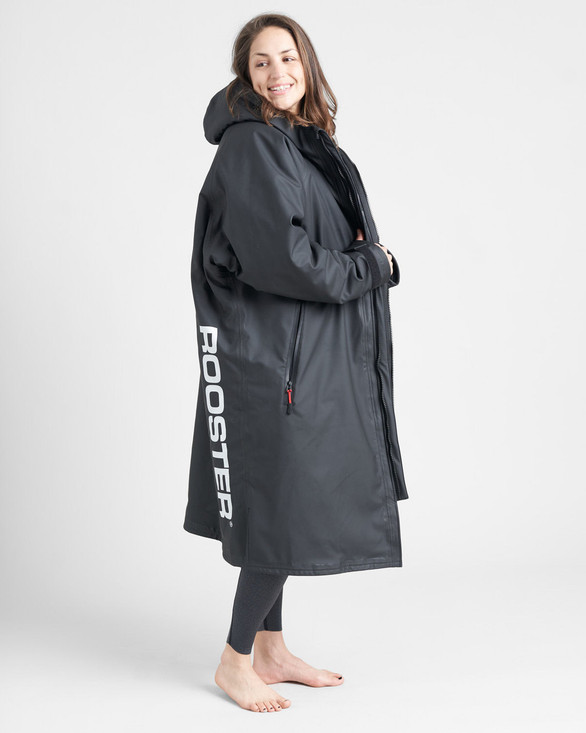 Rooster Aquafleece Robe Black Red