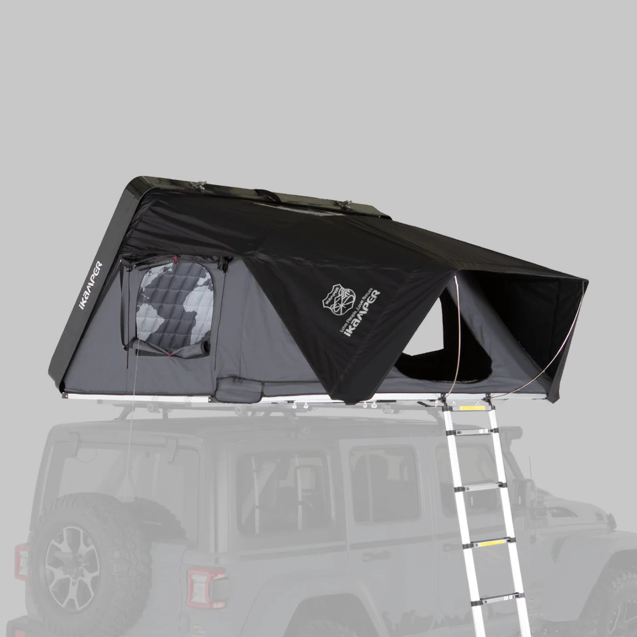 iKamper SkyCamp 3.0 Hard-Shell Roof-Top Tent Side Open