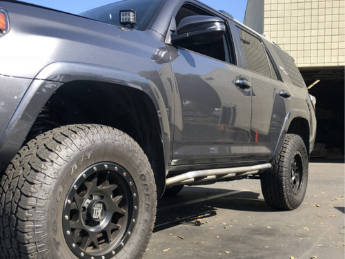 2010+ 4 Runner Bolt On Pure (20 Degree) Rock Sliders w/ Kickout RAW