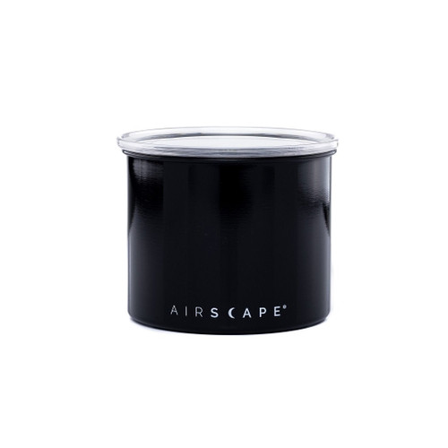 Airscape Classic Stainless Steel - 4" Small Holds approx. 1/2 lb/250 gr whole bean coffee Obsidian