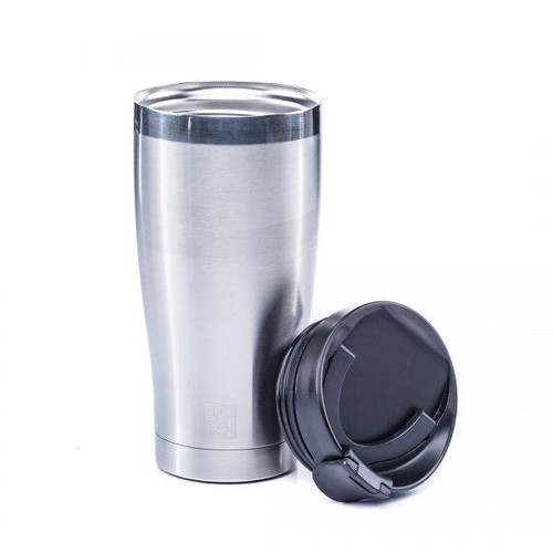 BruTrek Adventure Tumbler 16 fl. oz. Spill-proof, locking lid Brushed Steel 23Zero Edition