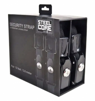 Steel Core Universal 12 Foot Security Strap - Pair