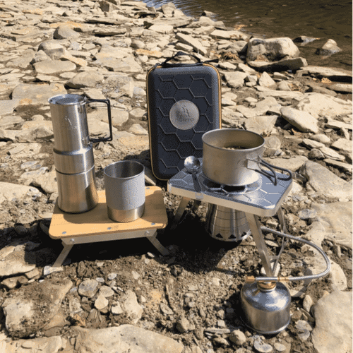 nCamp Kitchen to Go 5 Piece (Stove, Prep, Adapter, Case, Cafe & Case)