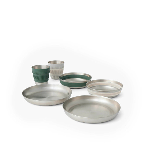 Sea to Summit Detour Stainless Steel Collapsible Dinnerware Set - (6 Piece) Sea to Summit Detour Stainless Steel Collapsible Dinnerware Set - (6 Piece)