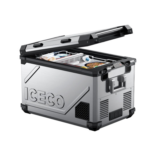 ICECO APL55 Aluminum Dual Zone 58QT Portable Cooler - Black