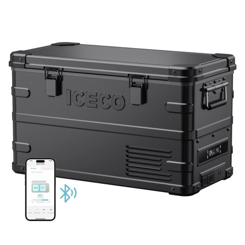 ICECO APL35 Aluminum Dual Zone 37QT Portable Cooler - Black