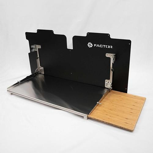 GP Factor Alu-Cab Mod-Cap / Canopy Camper Full Size Folding Table w/ Bamboo Cutting board
