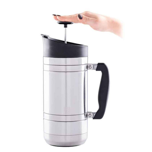 BruTrek Cascade French Press with Bru-Stop?, 32 fl. oz. Brushed Steel