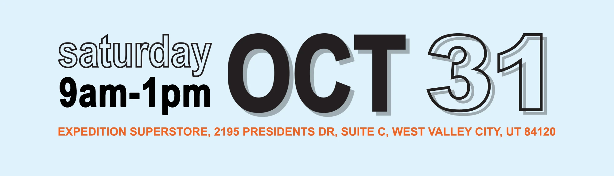 Expedition Superstore Trunk or Treat 2025 on Saturday October 25, 11 AM to 2 PM at 2195 S Presidents Dr Suite C, West Valley City Utah