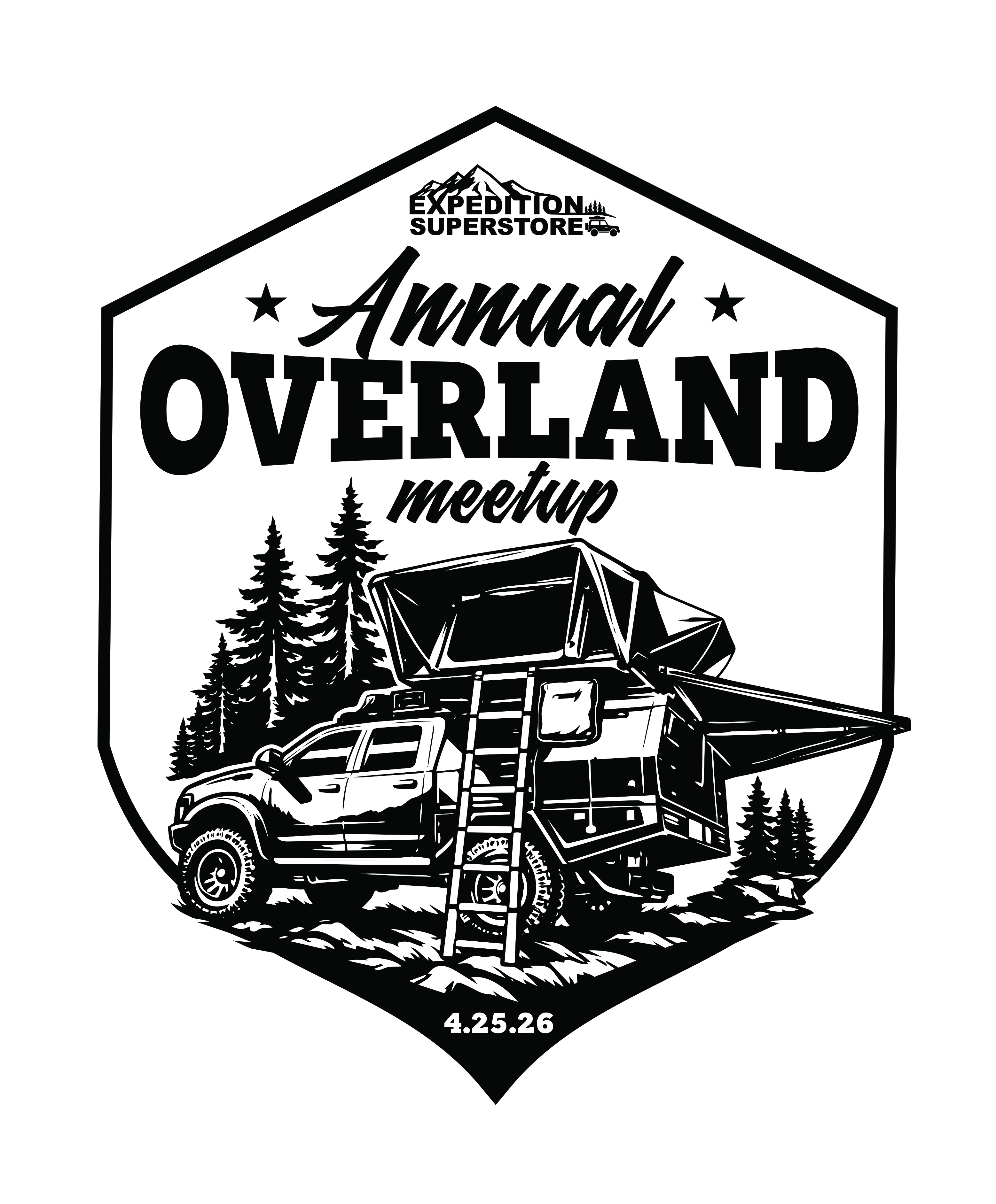 Annual Overland Meetup mascot logo