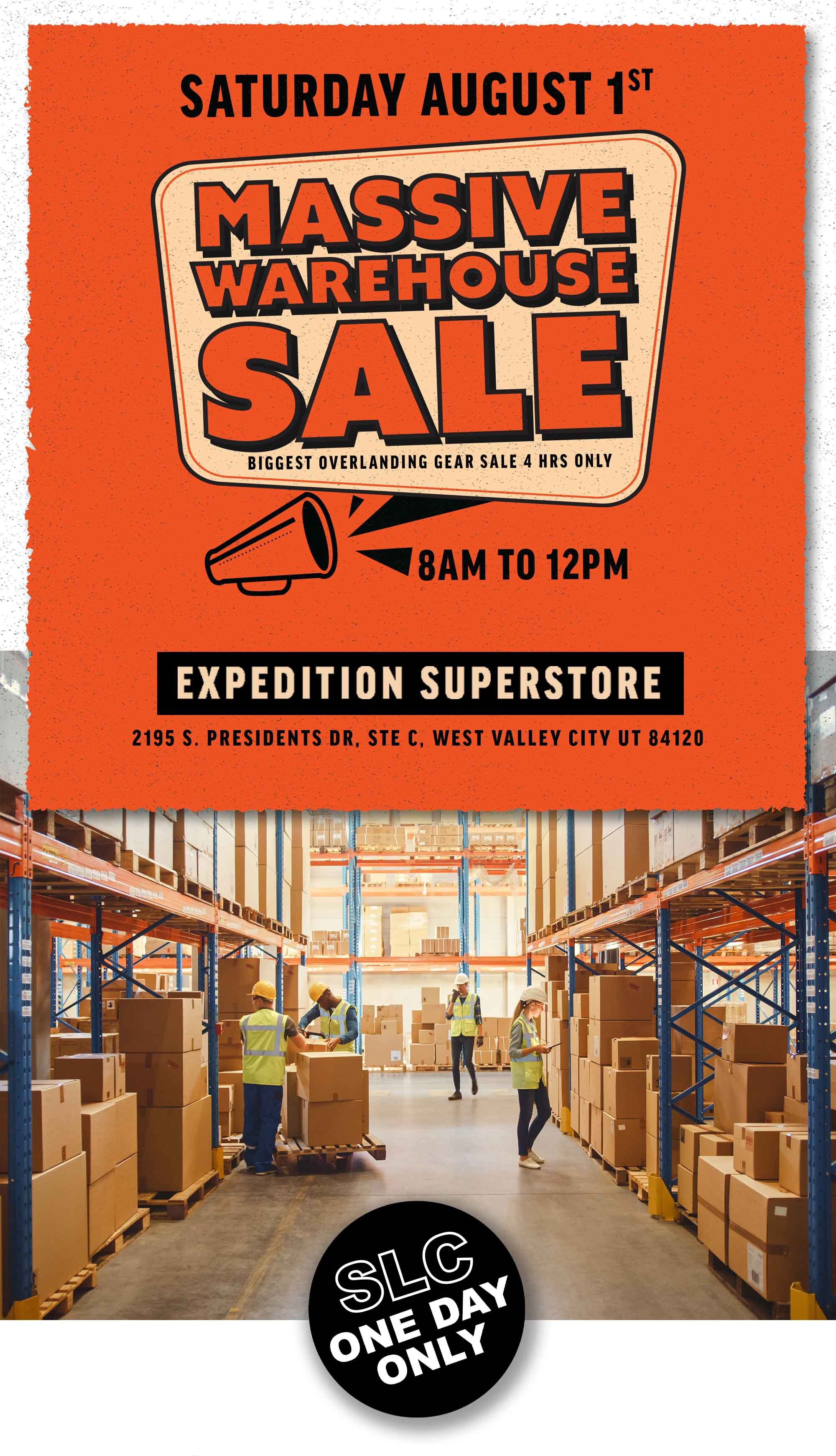 Expedition Superstore Warehouse Sale