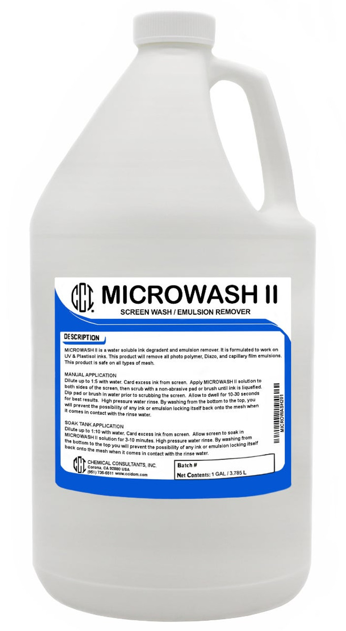 MicroWash II Emulsion & Ink Remover