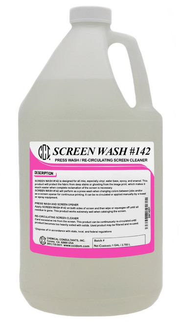 Screen Wash #142 Screen Wash / Re-Circulating Screen Cleaner