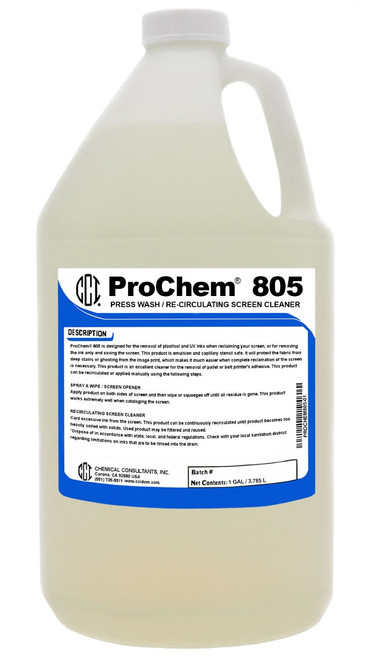 ProChem® 805 Press Wash/Re-Circulating Screen Cleaner