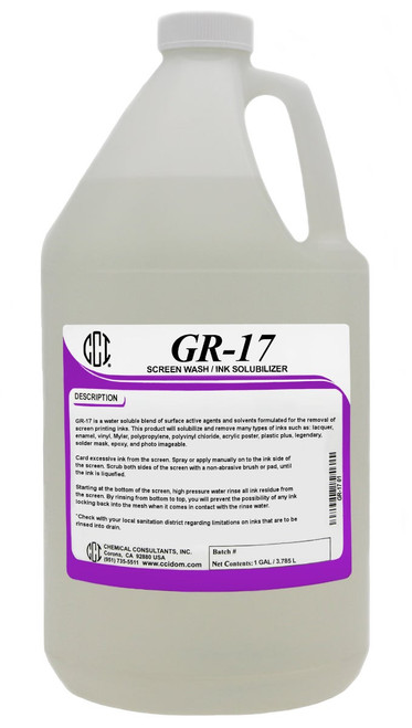 GR-17 Ink Solubilizer Screen Wash