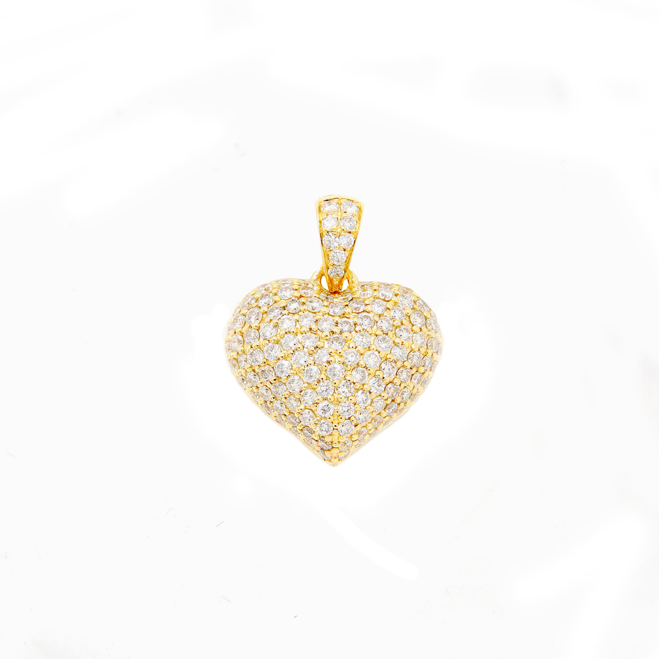 10k Yellow Gold Heart Pendant - Solid Gold Heart Necklace For Women