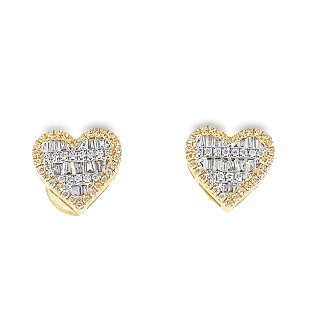 Women Fashion Accessories Heart-shaped Diamond Stud Earrings Wedding Party  | Wish