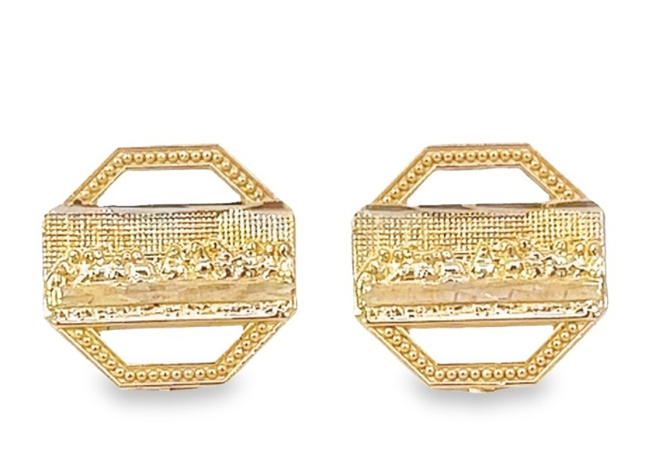 10K Yellow Gold Last Supper Earrings