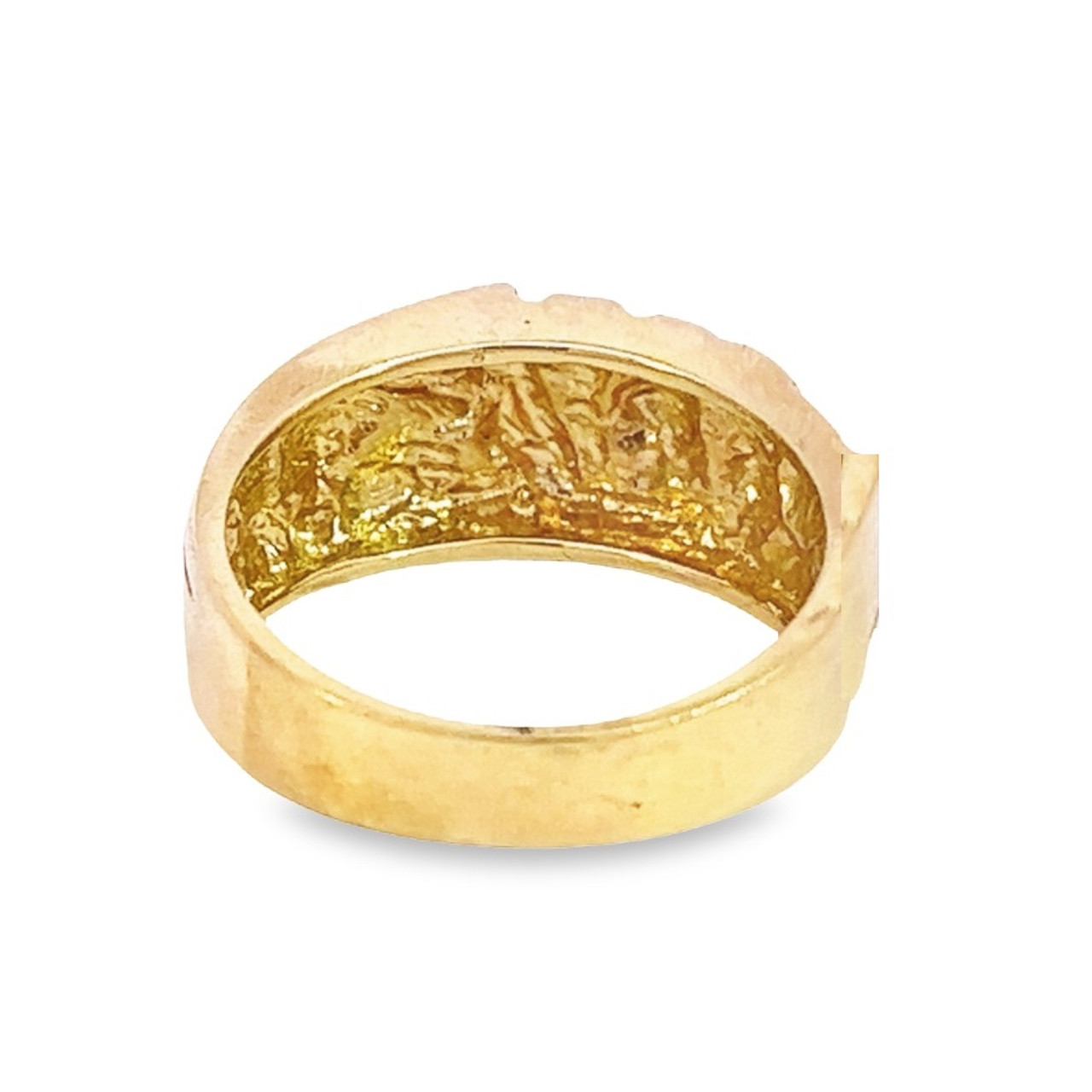 Celtic knot 18k yellow gold men ring all sizes signet style fine jewel –  Abu Mariam Jewelry