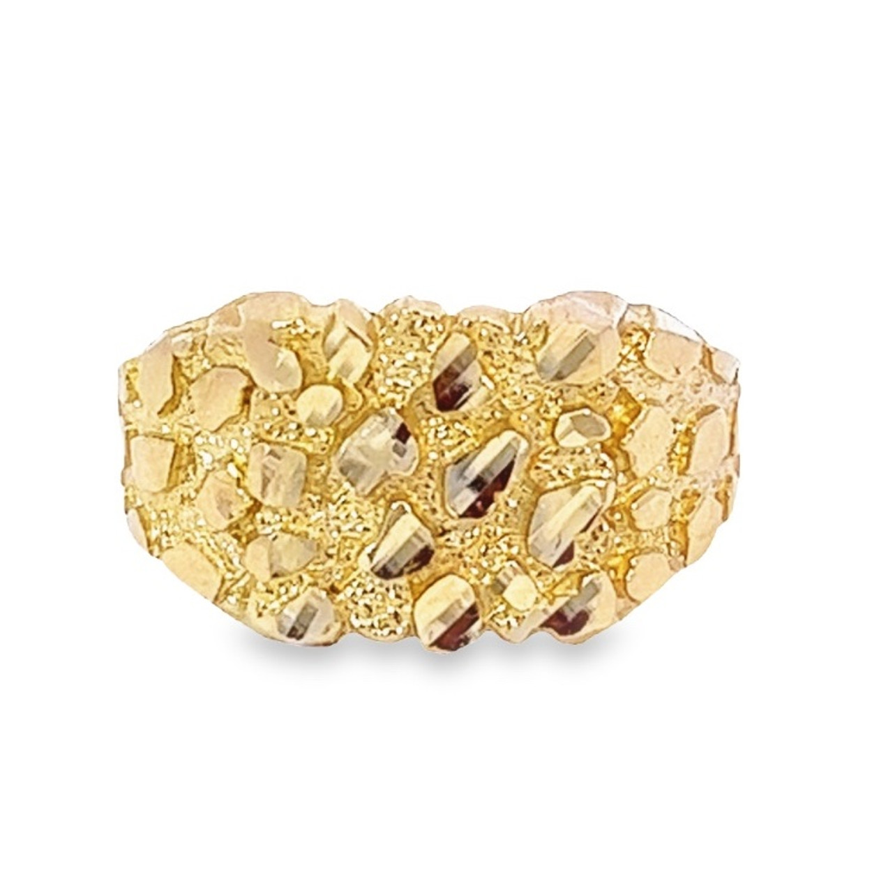 10K Yellow Gold Men Ring Lion Face – BRALEM