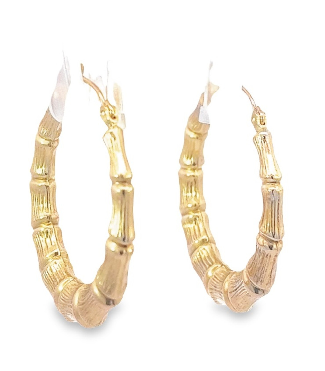 Bamboo Earrings, Small Hoops