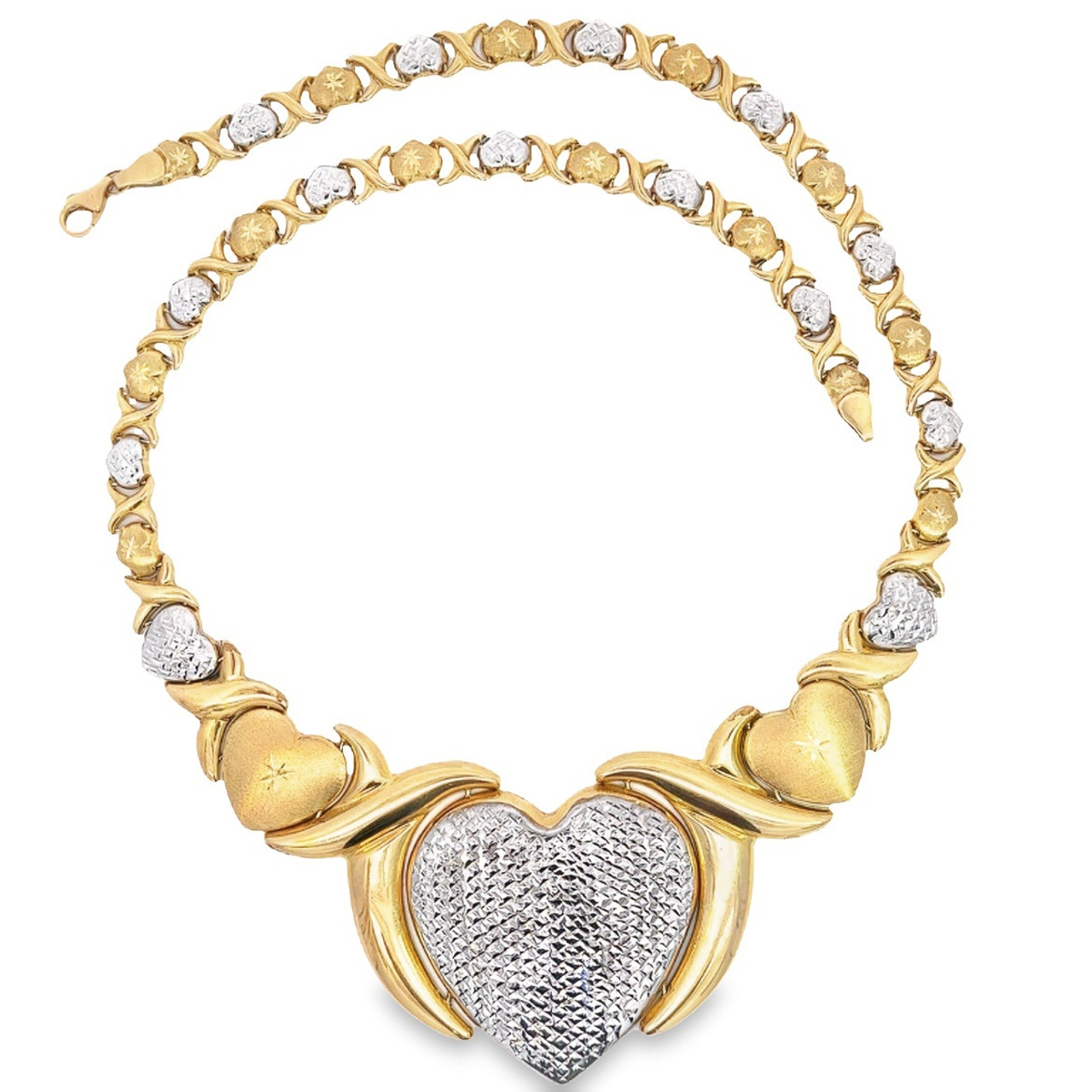 Handcrafted 10kt Gold Filigree Heart Charm Pendant