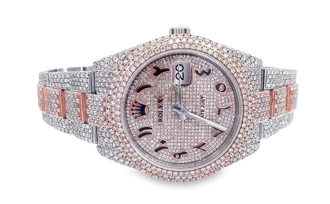 Real diamond sales rolex watches