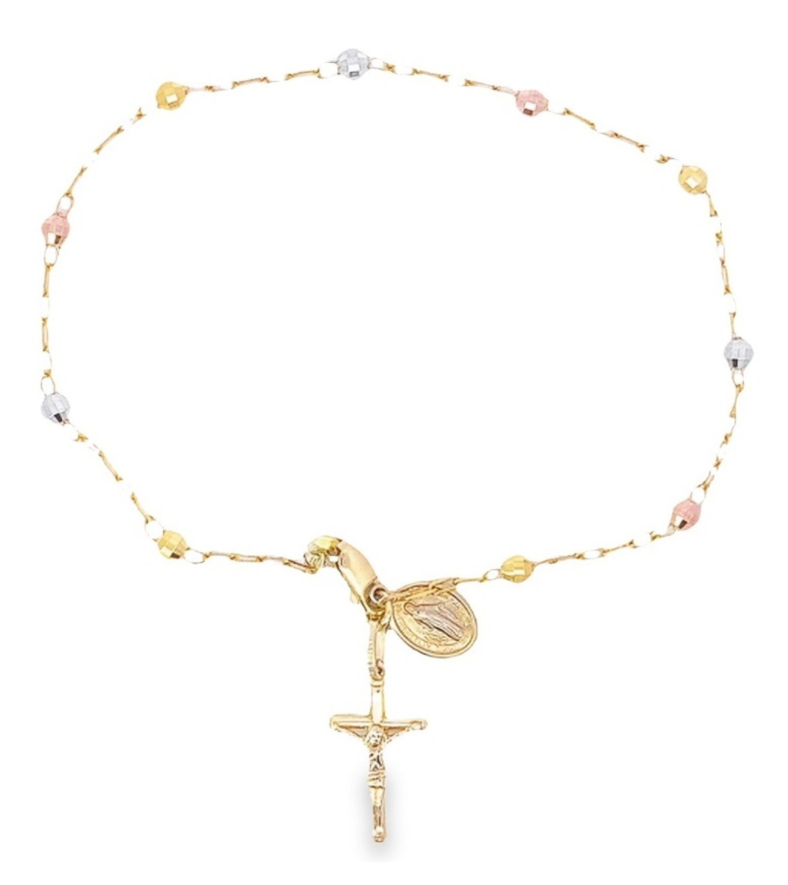 Rosary Bracelet- Solid Gold – A&A Jewels Co.