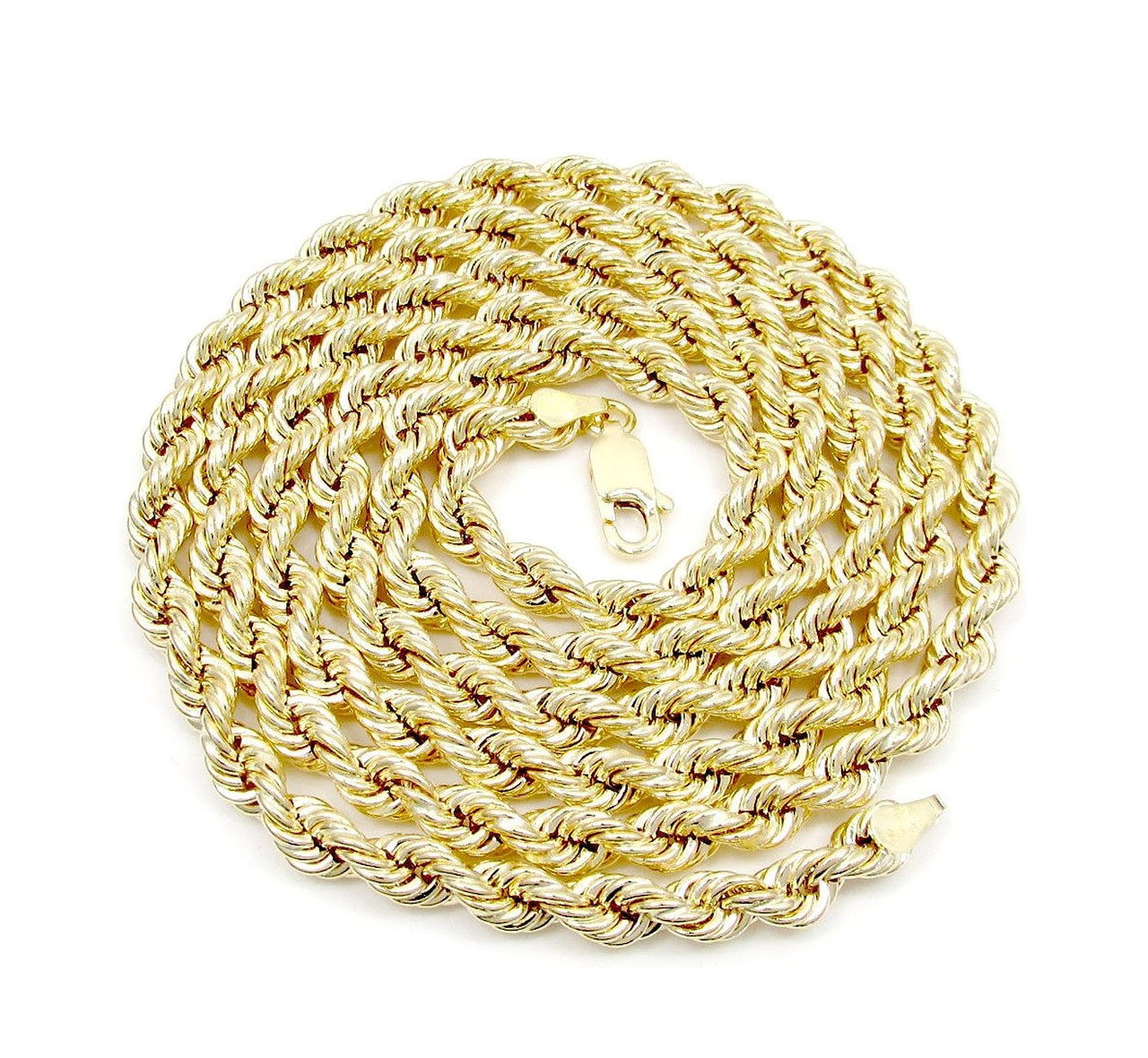 10K Yellow Gold Solid Rope Chain 8.0MM 16-26inches - Manhattan Jewelers