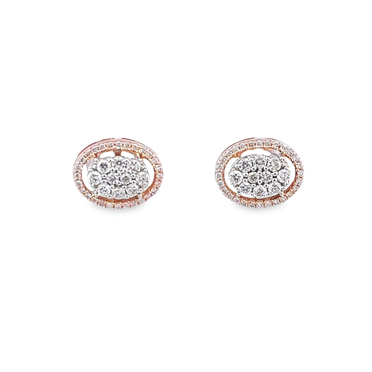 Small hypoallergenic rose gold stud earrings with stone for girls – MIAJWL  Australia