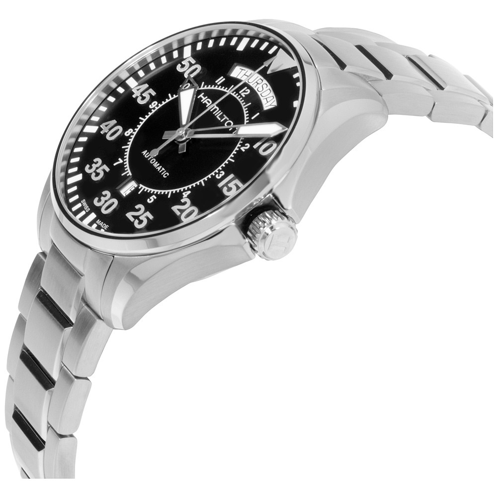 hamilton khaki aviation pilot day date automatic men's watch h64615135