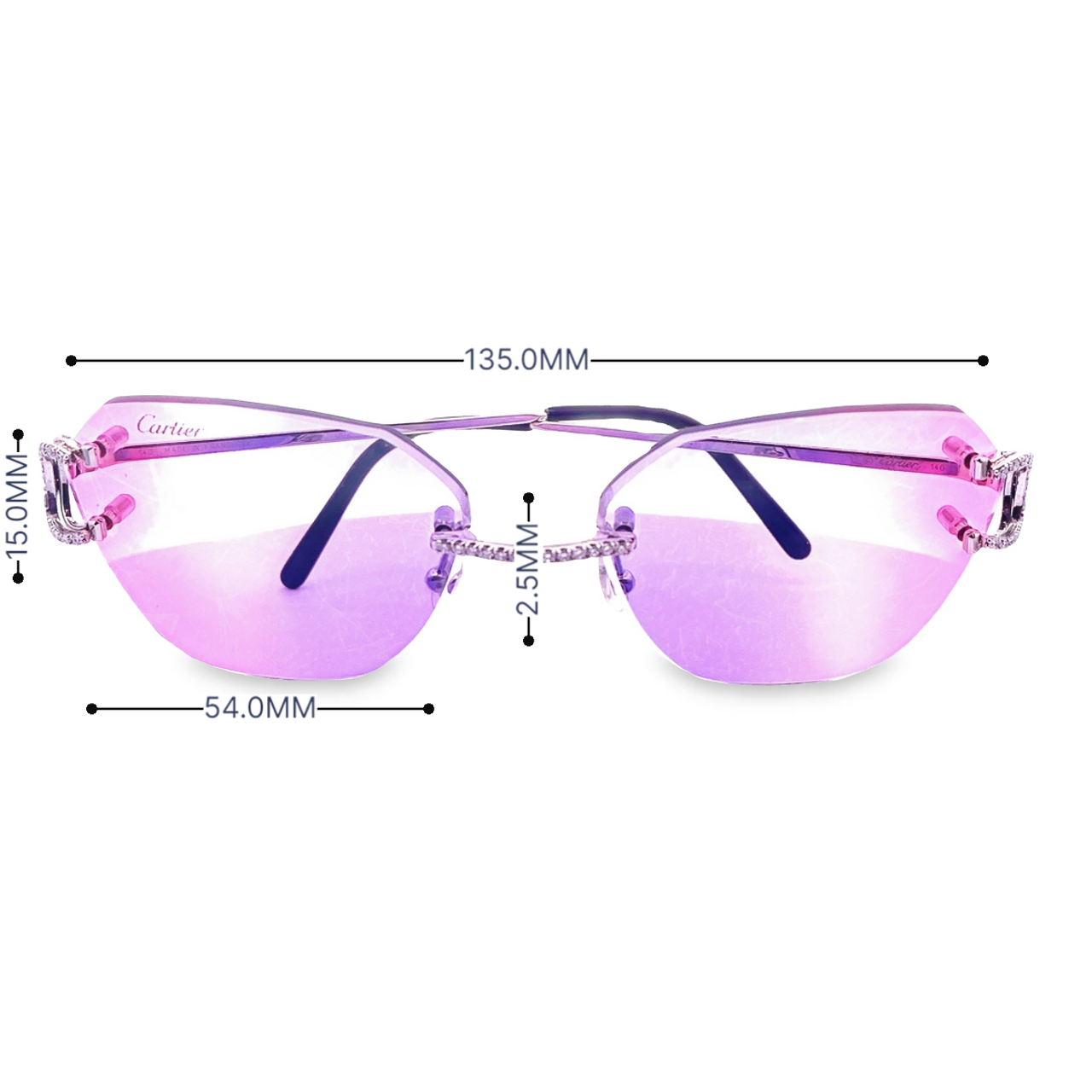 Cartier Sunglasses Womens - Diamond Cut Lenses - CT0092O-001 – Vision  Gallerie