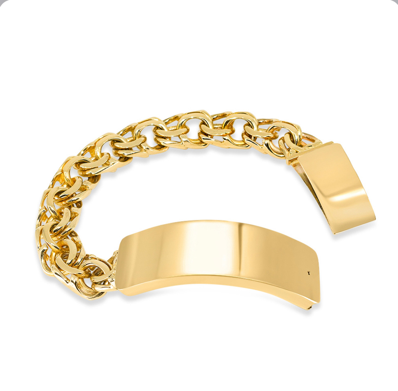 10K Yellow Gold Chino Link Bracelet 9mm-24MM - Manhattan Jewelers