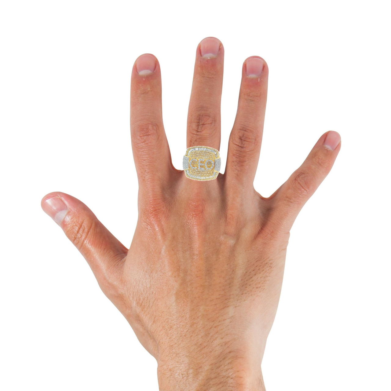 10K Yellow Gold Baguette Diamond Custom CEO Ring 2.30ctw - Manhattan ...
