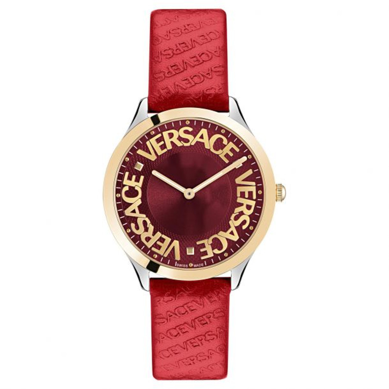 Versace Logo Halo Round Dial Women Watch - VE2O00622 Helios Watch Store.