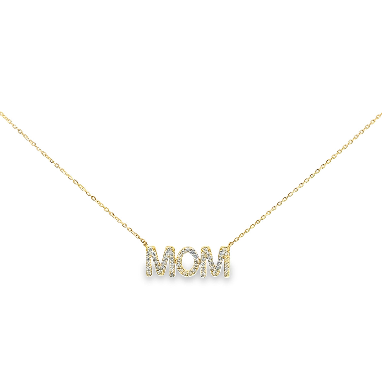 ICE CARATS 10k Yellow Gold Super Mom Pendant Charm Necklace India | Ubuy