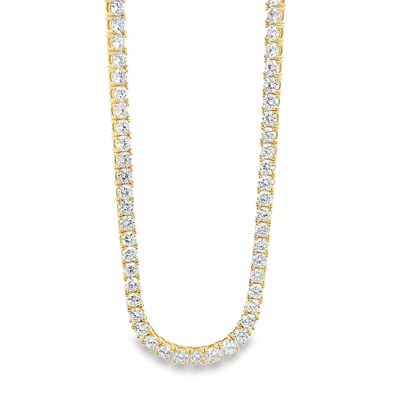 10KT Gold Lab-Grown Diamond Tennis Chain 22