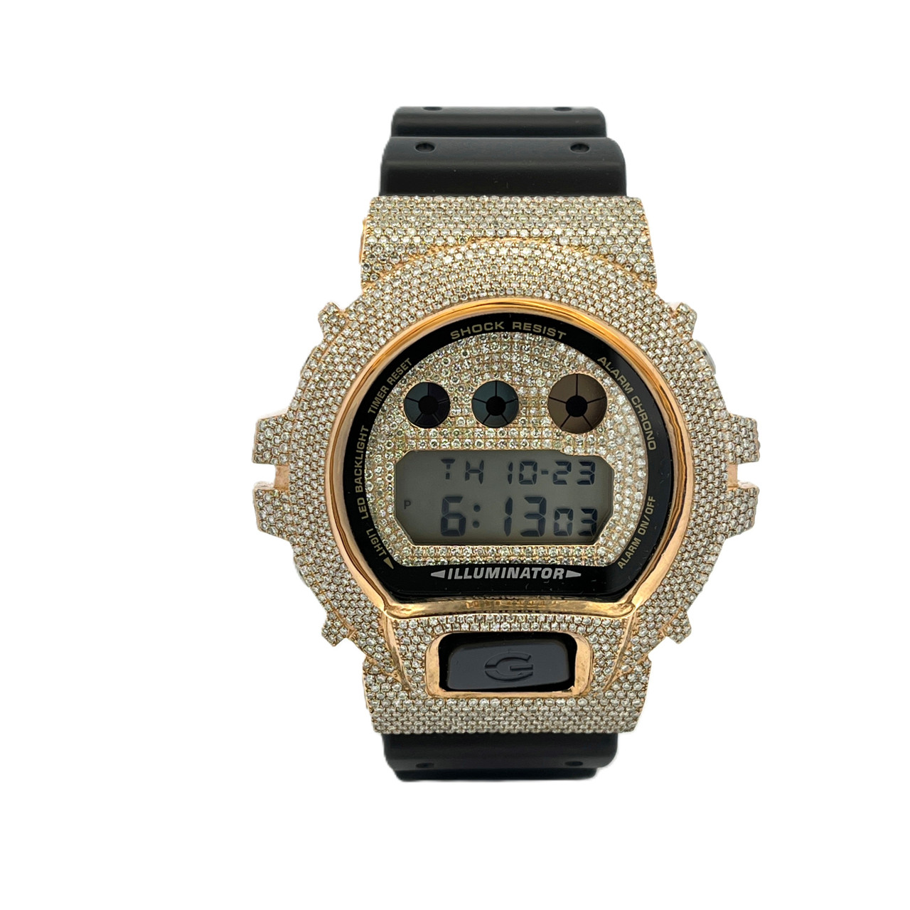 Casio G-Shock Steel Iced Out Diamond Watch Manhattan Jewelers