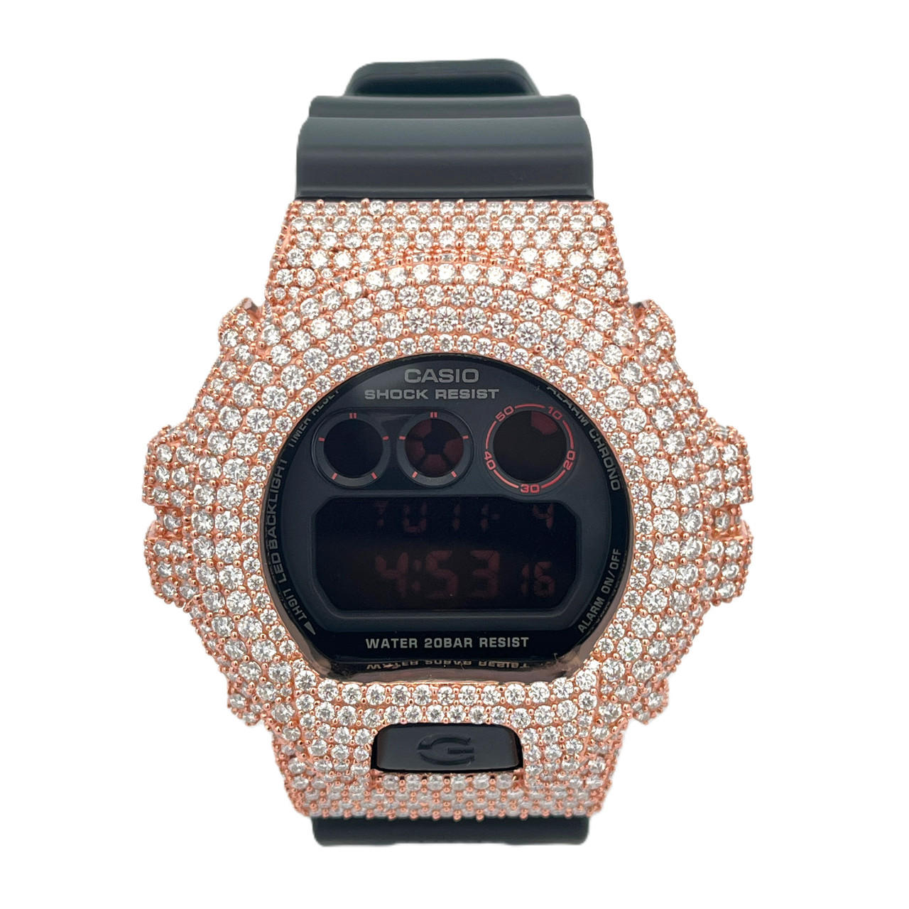 Casio G-shock Black 6900 Moissanite Iced Out - Manhattan Jewelers